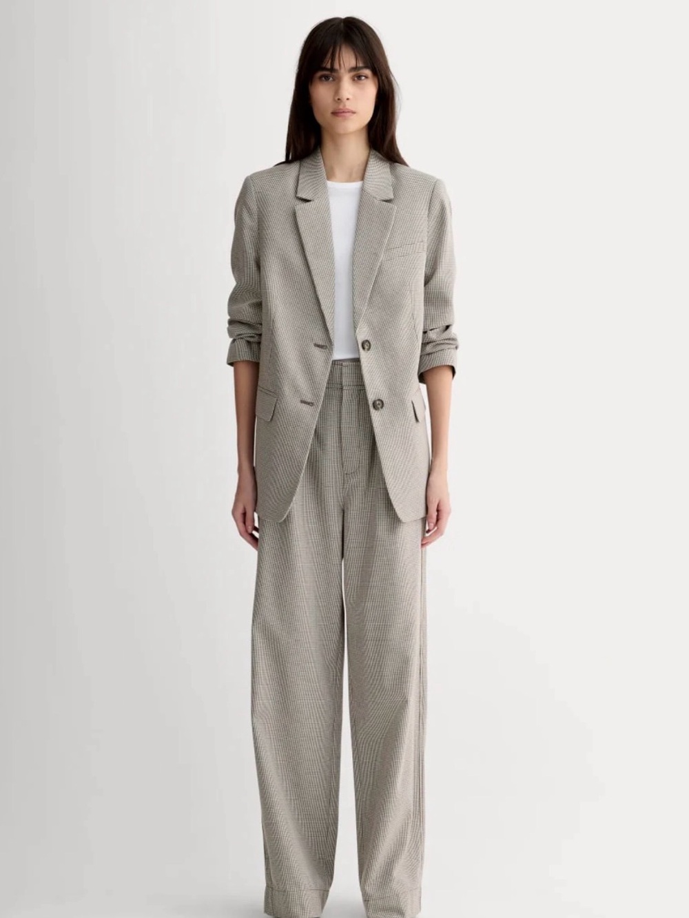 Everlane Women's Wide-Leg Pleated Pants - Light Taupe size 6S